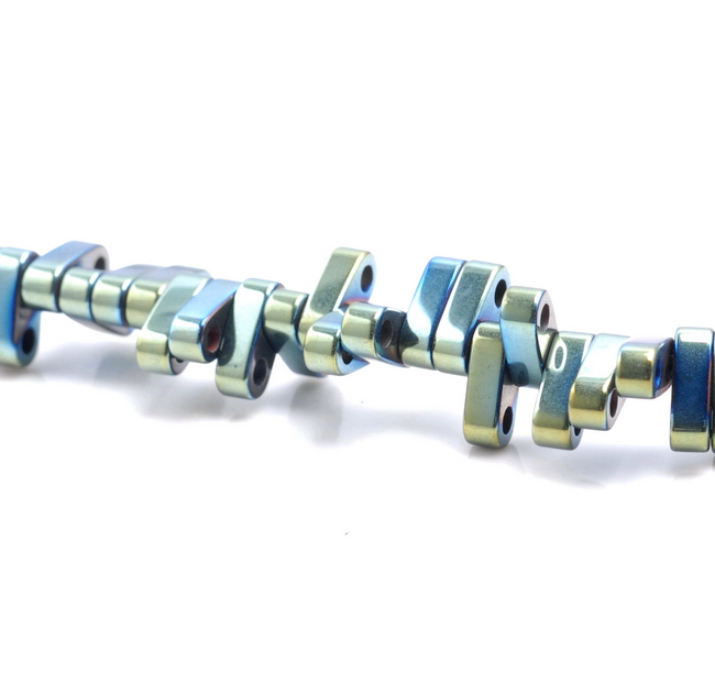 6X2MM GRÜNER HEMATIT EDELSTEIN DOPPELLOCH FLACH Rund RECHTECKIG LOSE PERLEN 16" - Bild 1 von 4