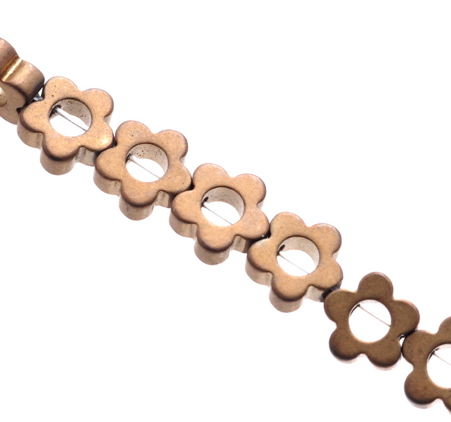 6X2MM Matte Gold Hematite Gemstone Circle Coin Loose Beads 16 inch Full Strand 80000322-A49