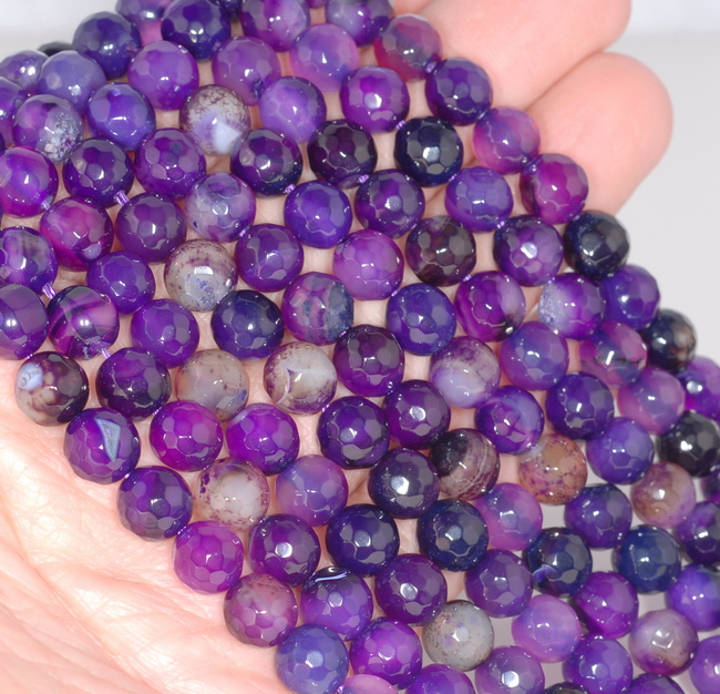 purple agate beads