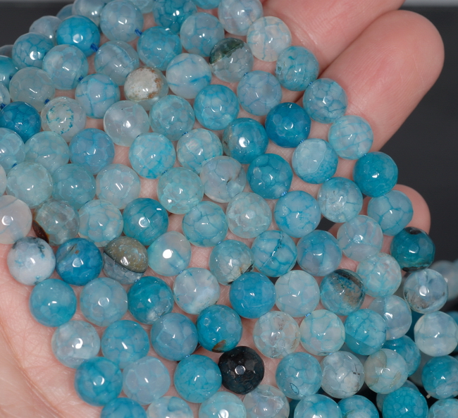 thumbnail interactive-video image 1 of 8mm Natural Blue Jade Round Loose Beads – 15 Strand AAA – Center-Drilled, Nickel-Free – Unbranded 1 of 4