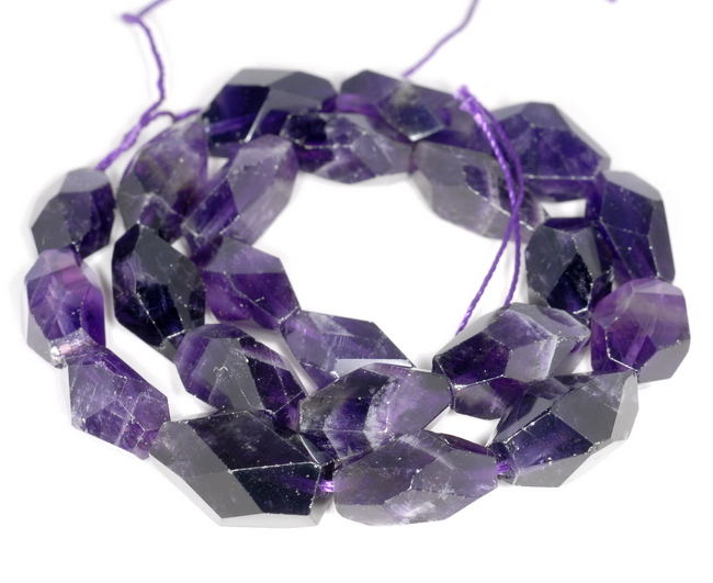 Natural Amethyst Gemstone Large Rough Baroque Nugget Loose 8mm 25mm Beads 15" 