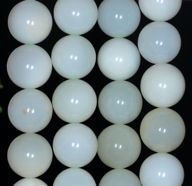 6MM MILKY GREEN OPAL GEMSTONE GRADE A ROUND LOOSE BEADS 15.5/"