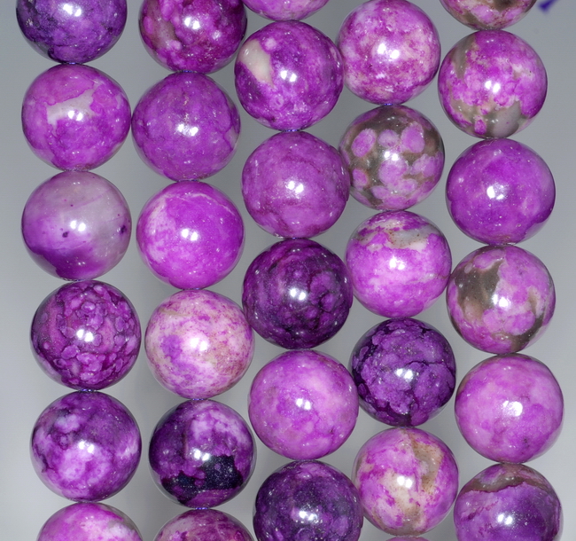 14MM SUGILITE GEMSTONE ROUND LOOSE BEADS 15" - Picture 2 of 4