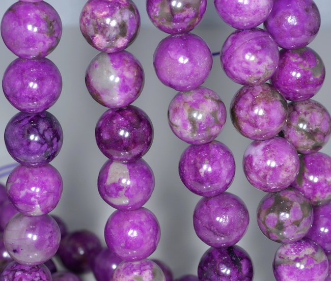 14MM SUGILITE GEMSTONE ROUND LOOSE BEADS 15" - Picture 3 of 4