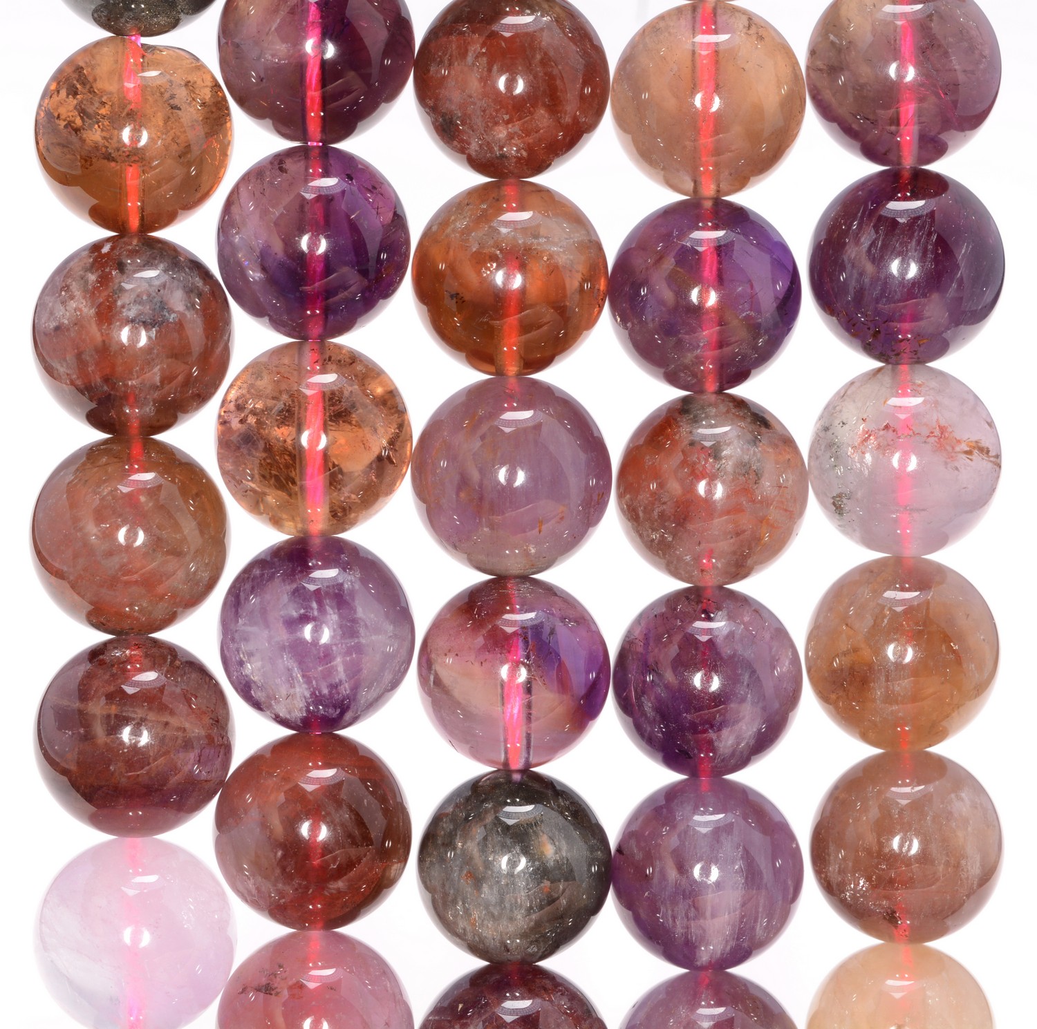 10MM Rare Auralite 23 Cacoxenite Beads AA Genuine Natural Gemstone Half Strand Round Loose Beads 7.5 BULK LOT 1,3,5,10,50 105883h-1772
