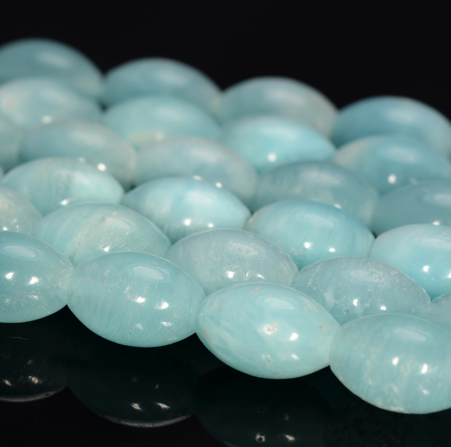 12X8MM GENUINE LIGHT BLUE HEMIMORPHITE GEMSTONE BARREL DRUM LOOSE BEADS