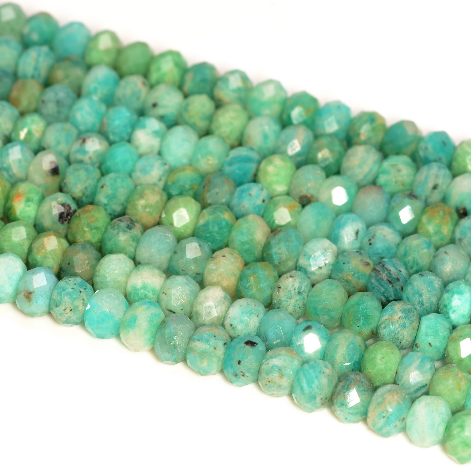 5 Russian Amazonite Natural Cut Square Gemstone Beads 11-15 11-14 mm