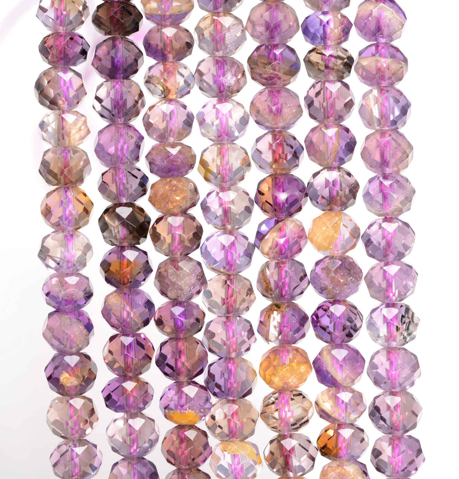 5X3MM AMETRINE GEMSTONE GRADE AAA MICRO FACETED RONDELLE LOOSE BEADS 15.5/"