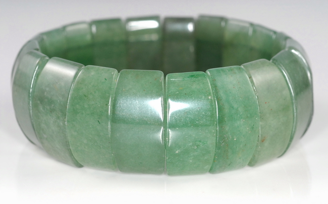 25X14-25X10MM GREEN AVENTURINE GEMSTONE BRACELET LOOSE BEADS 9" - Picture 2 of 4