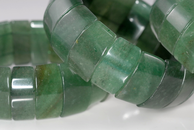 25X14-25X10MM GREEN AVENTURINE GEMSTONE BRACELET LOOSE BEADS 9" - Picture 3 of 4
